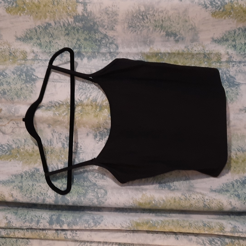 Black size 14 cami bathing suit top , tank top Shape fx brand